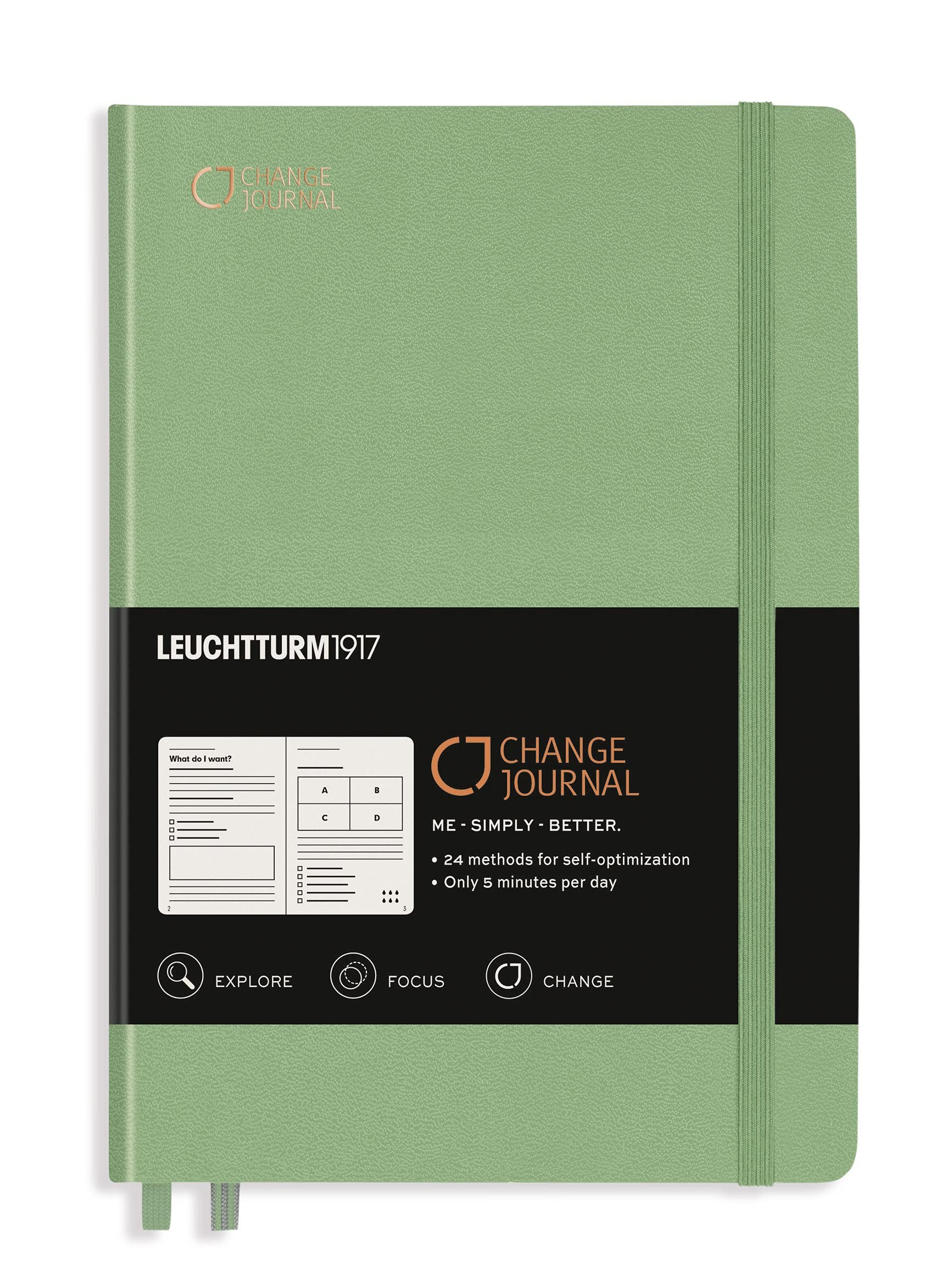 leuchtturm1917-change-journal-erfolgsjournal-a5-hardcover-salbei-englisch image 1