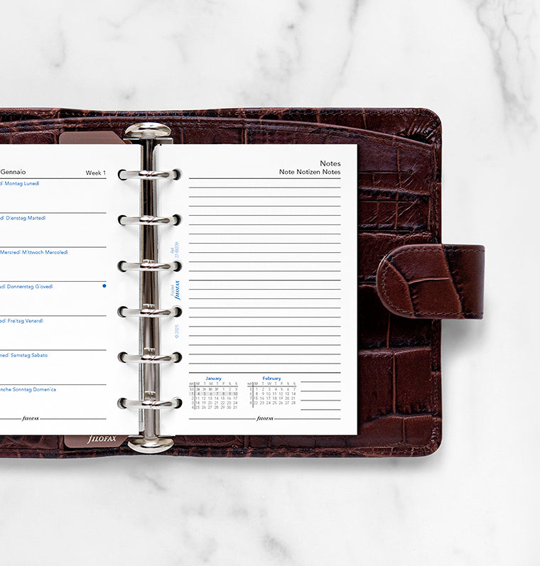 filofax-kalendereinlage-2027-pocket-1-woche-1-seite-notizen-multilingual image 2