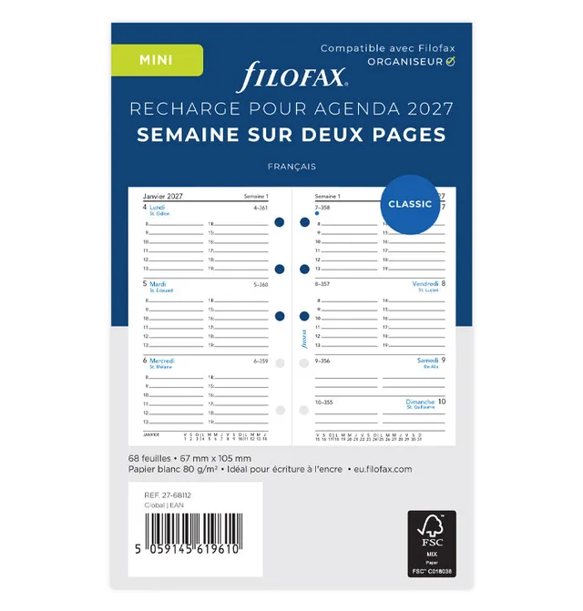 filofax-2027-wochenkalender-1-woche-2-seiten-franz-sisch-mini-organiser-einlage image 1