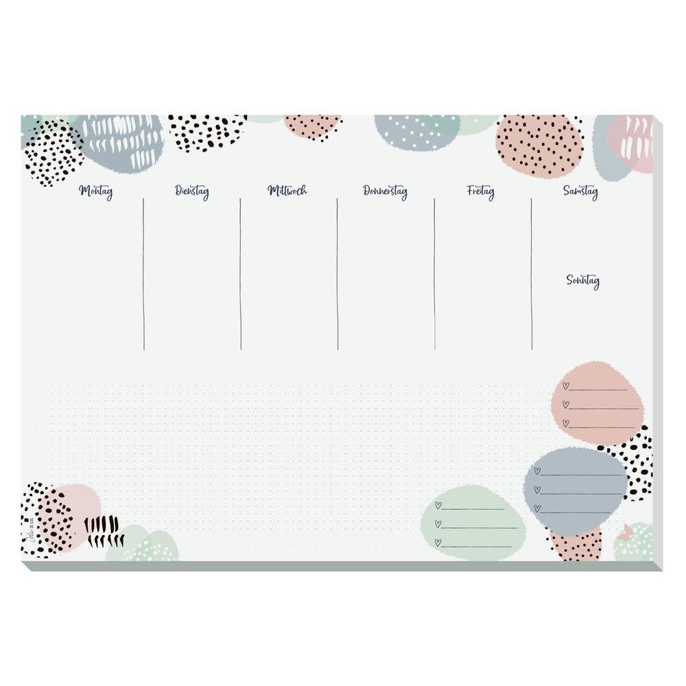 sigel-schreibtischunterlage-jolie-flower-love-a3-wochenplaner-30-blatt image 7