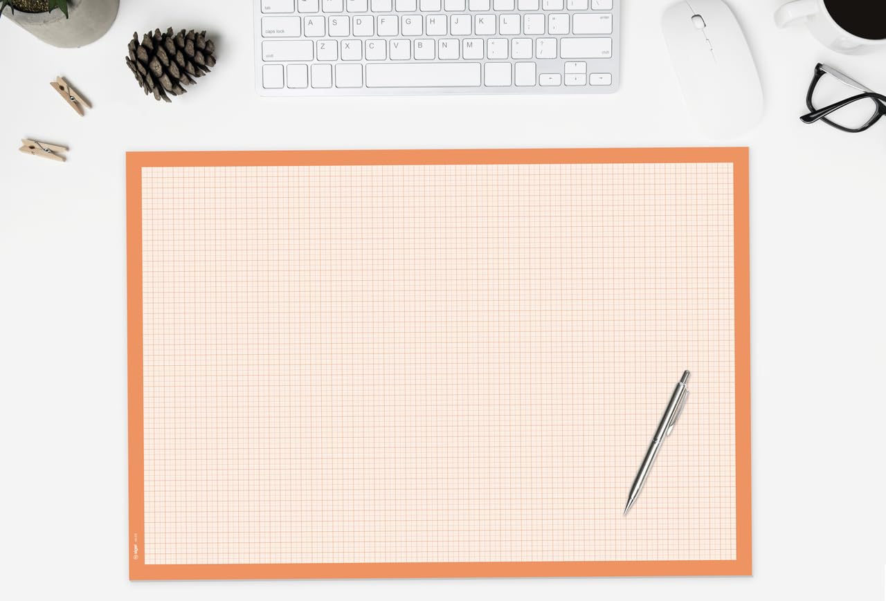 sigel-ho270-schreibtischunterlage-millimeterpapier-a2-orange-30-blatt image 2