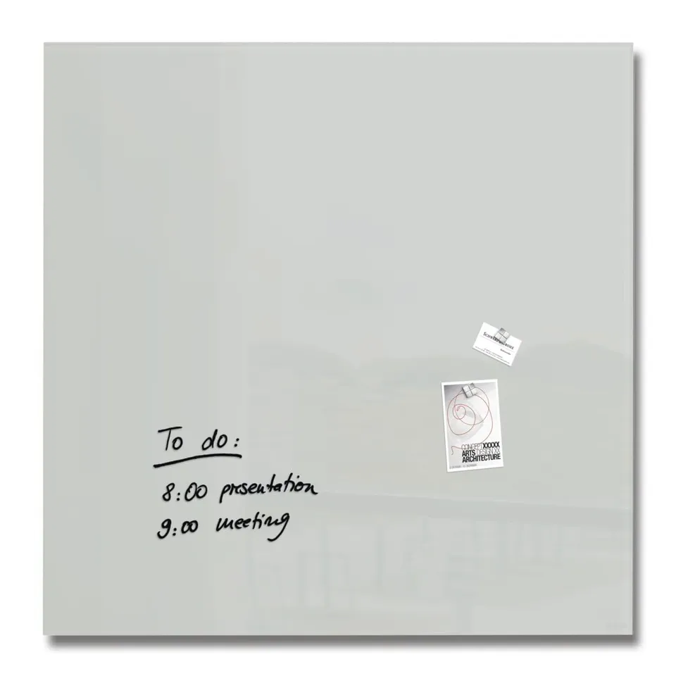 sigel-premium-glas-whiteboard-100x100-cm-grau-hochgl-nzend-magnetisch image 1