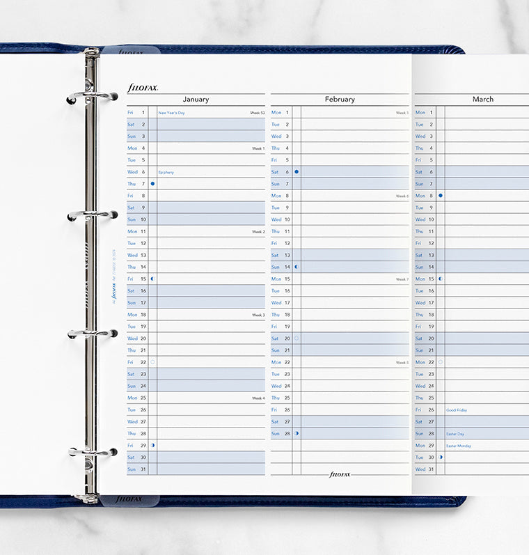 filofax-jahresplaner-englisch-a4-2027-leporello-zum-ausklappen image 2