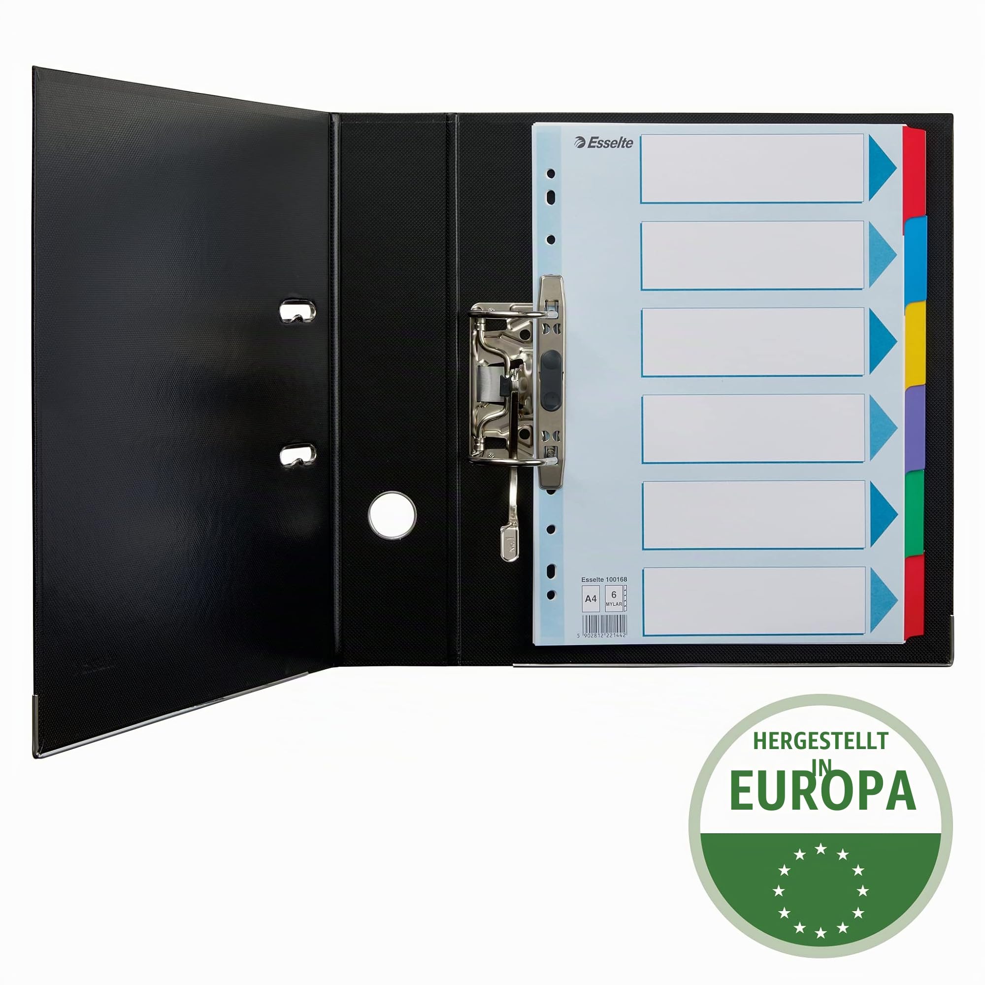 esselte-register-a4-6-teilig-mehrfarbig-aus-recyclingkarton image 4