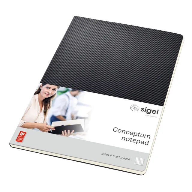 sigel-notizblock-conceptum-a4-liniert-60-blatt-mit-quickpocket image 1