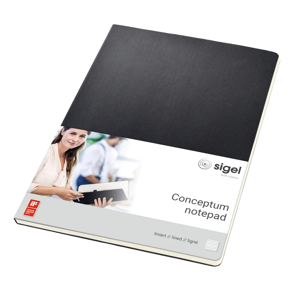 sigel-notizblock-conceptum-a4-liniert-60-blatt-mit-quickpocket image 1