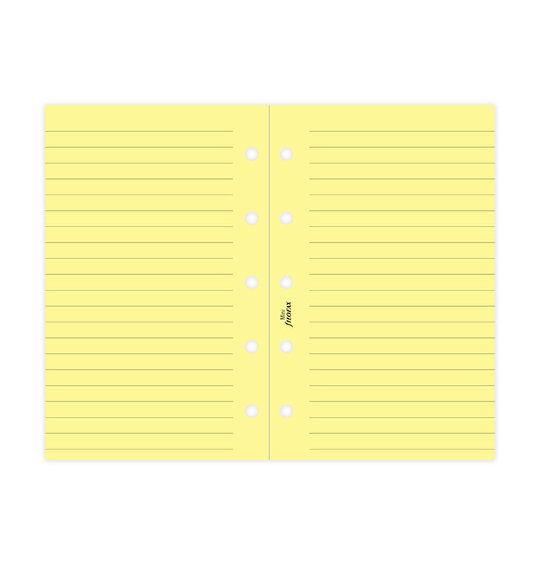 filofax-notizpapier-gelb-liniert-mini-einlage-20-blatt image 5