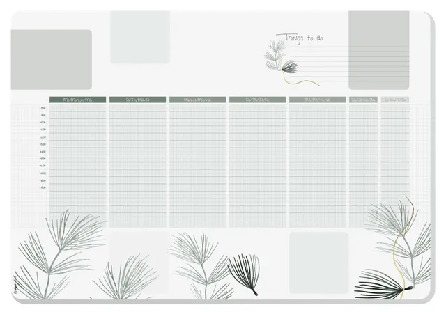 sigel-papier-schreibtischunterlage-din-a2-wochenplan-undatiert-30-blatt image 1