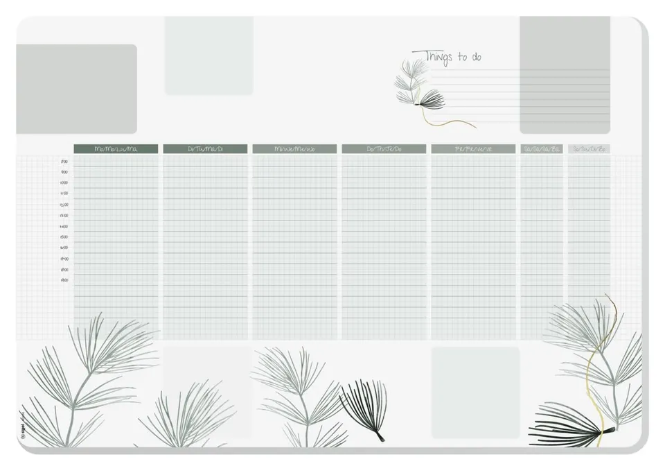 sigel-papier-schreibtischunterlage-din-a2-wochenplan-undatiert-30-blatt image 1