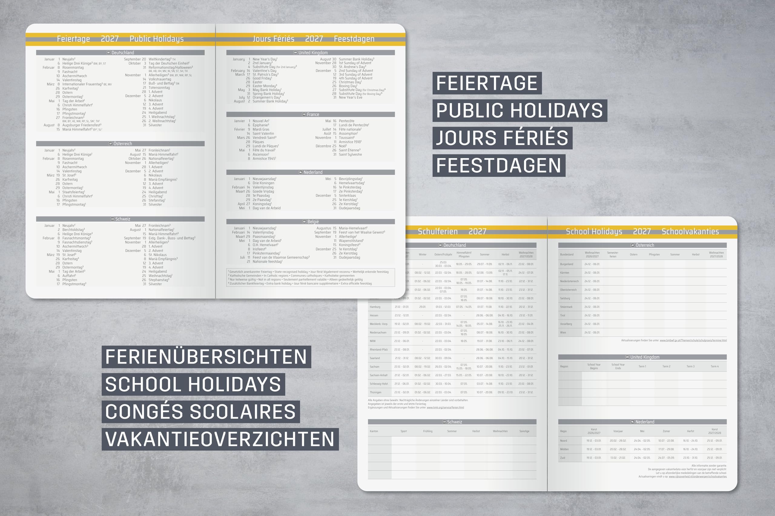 sigel-linescape-wochenkalender-2027-a5-hardcover-hellgrau-gelb image 4