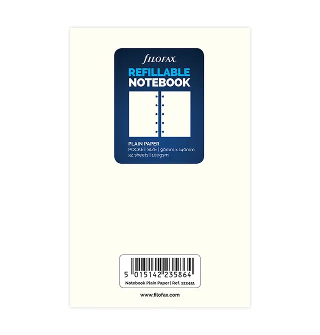filofax-notebook-nachf-llpack-pocket-blanko-leere-einlagen image 1