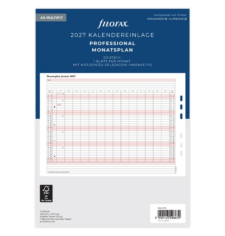 filofax-monatsplaner-deutsch-a5-2027-professional-multifit image 1