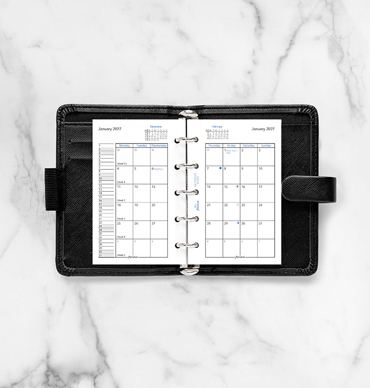 filofax-mini-kalendereinlage-2027-1-monat-2-seiten-englisch image 3