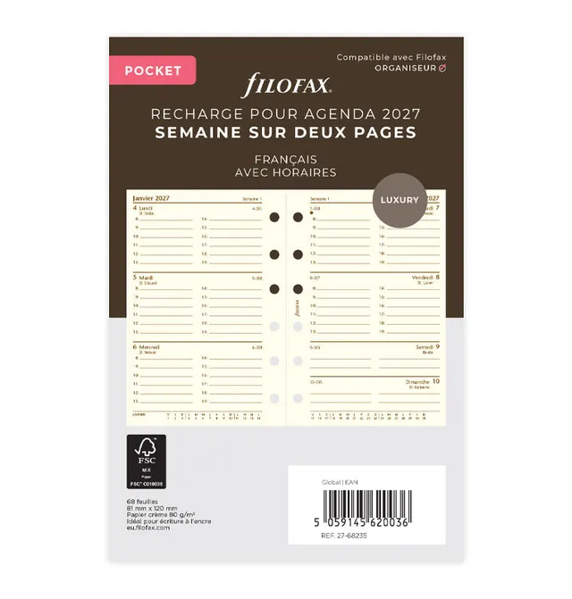 filofax-pocket-kalendereinlagen-2027-1-woche-2-seiten-franz-sisch image 1