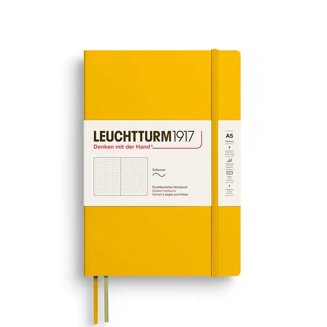 leuchtturm1917-notizbuch-medium-a5-softcover-dotted-sunflower image 1