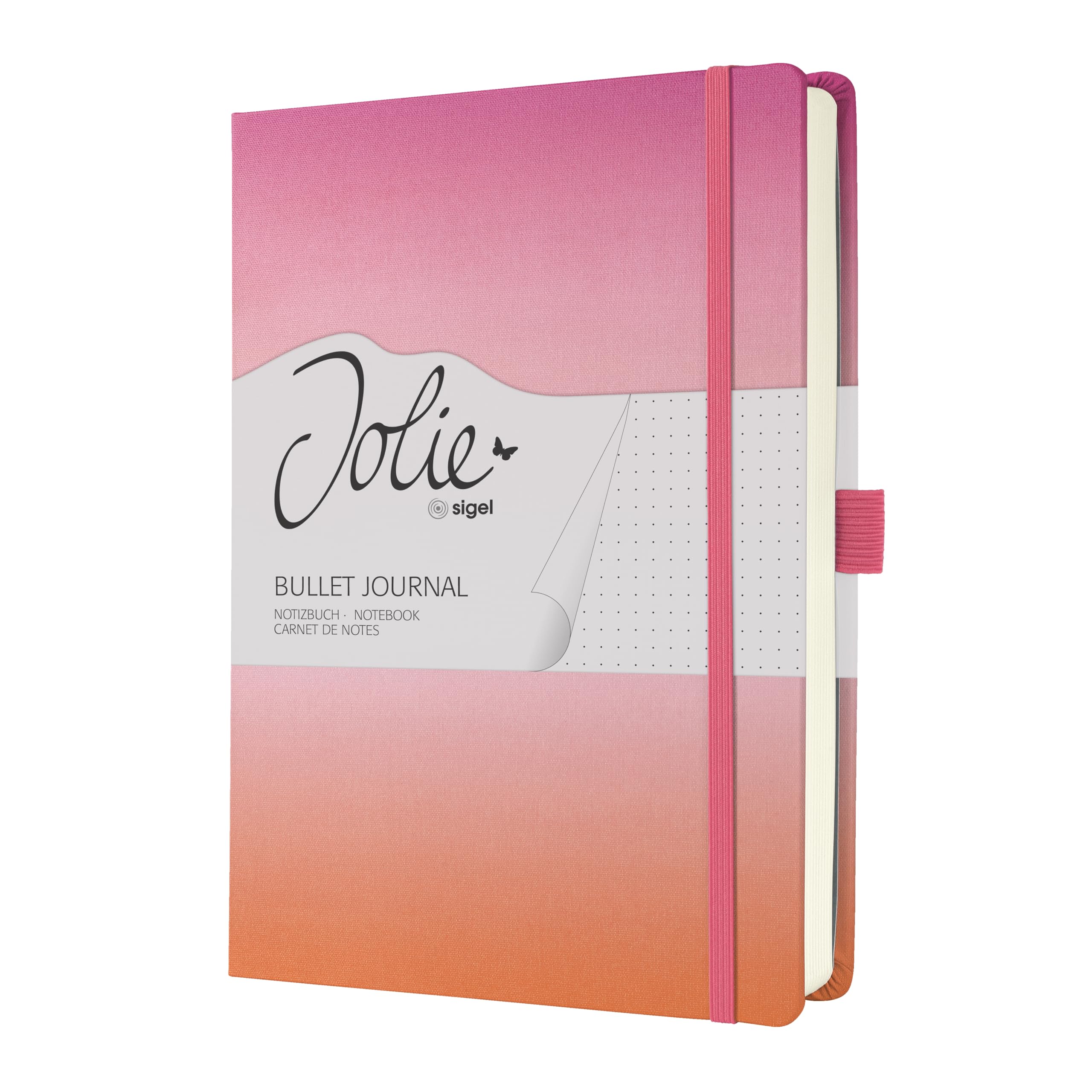 sigel-jolie-bullet-journal-a5-dotted-pink-200-seiten-hardcover image 1