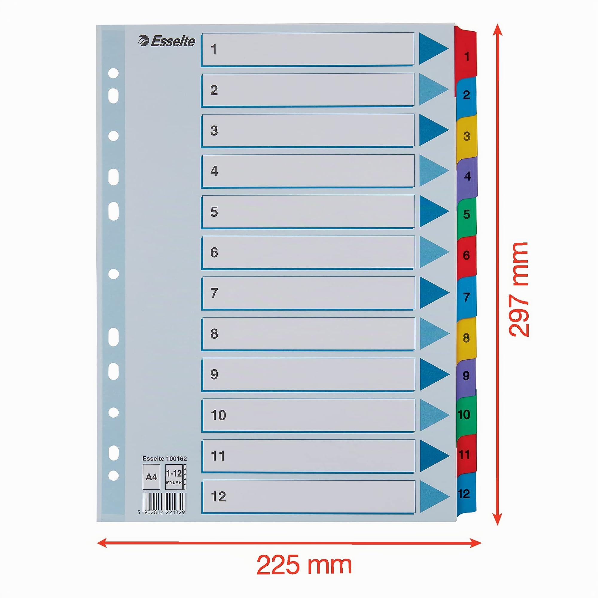 esselte-register-a4-deckblatt-und-12-trennbl-tter-taben-1-12-mylar-verst-rkt-bla image 5