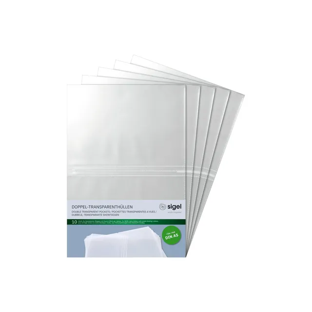 sigel-doppel-transparenth-llen-a5-f-r-speisekartenmappe-50-st-ck-transparent image 1
