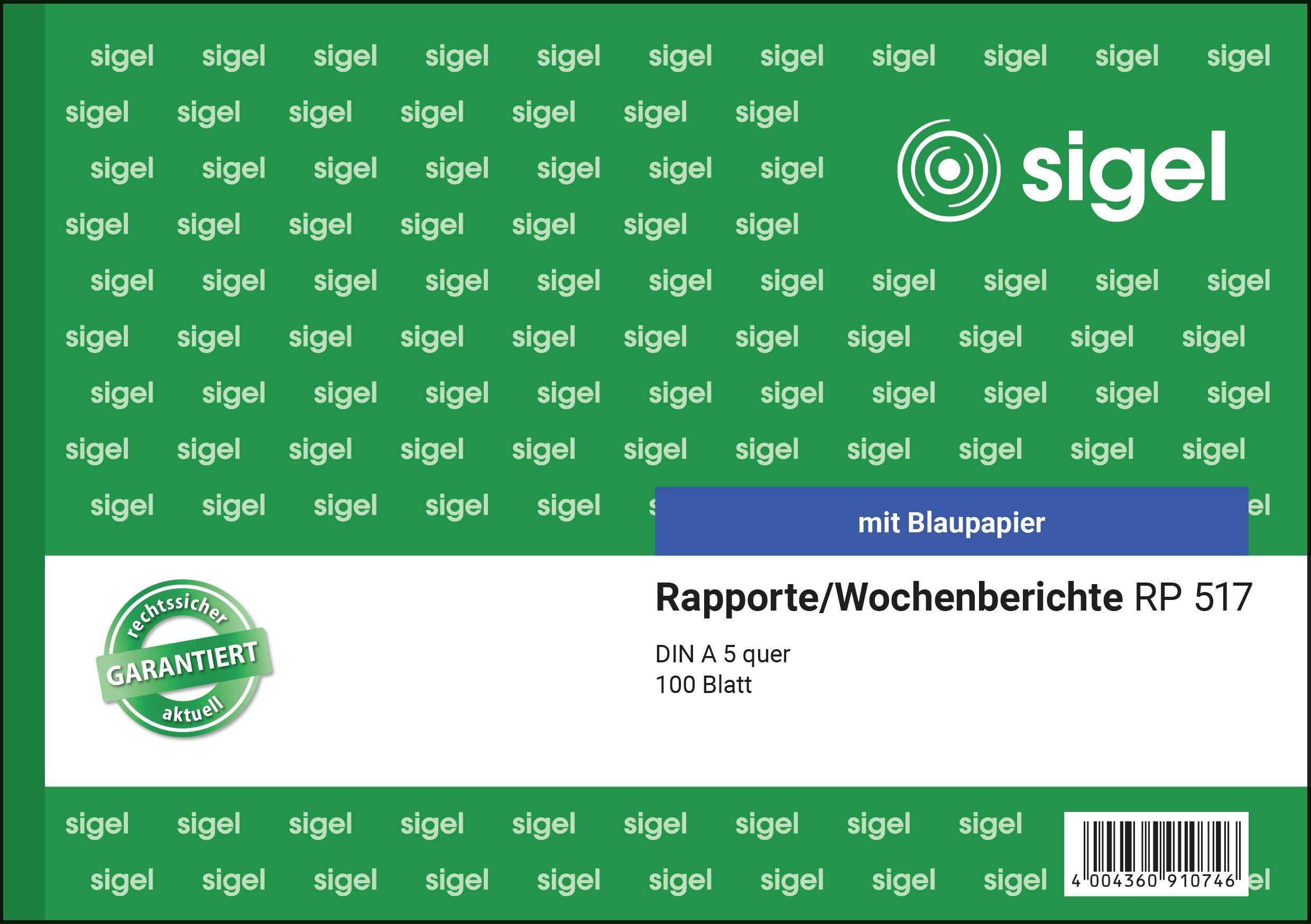 sigel-rp517-rapport-wochenbericht-a5-quer-100-blatt image 1