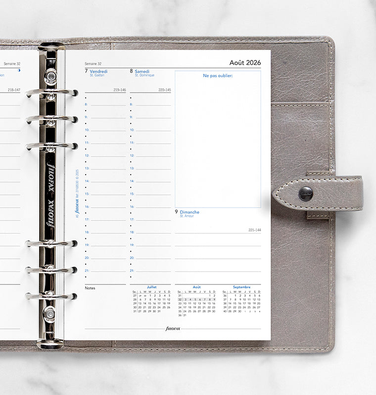 filofax-kalendereinlage-a5-2026-2027-franz-sisch-akademisch-1-woche-2-seiten image 2