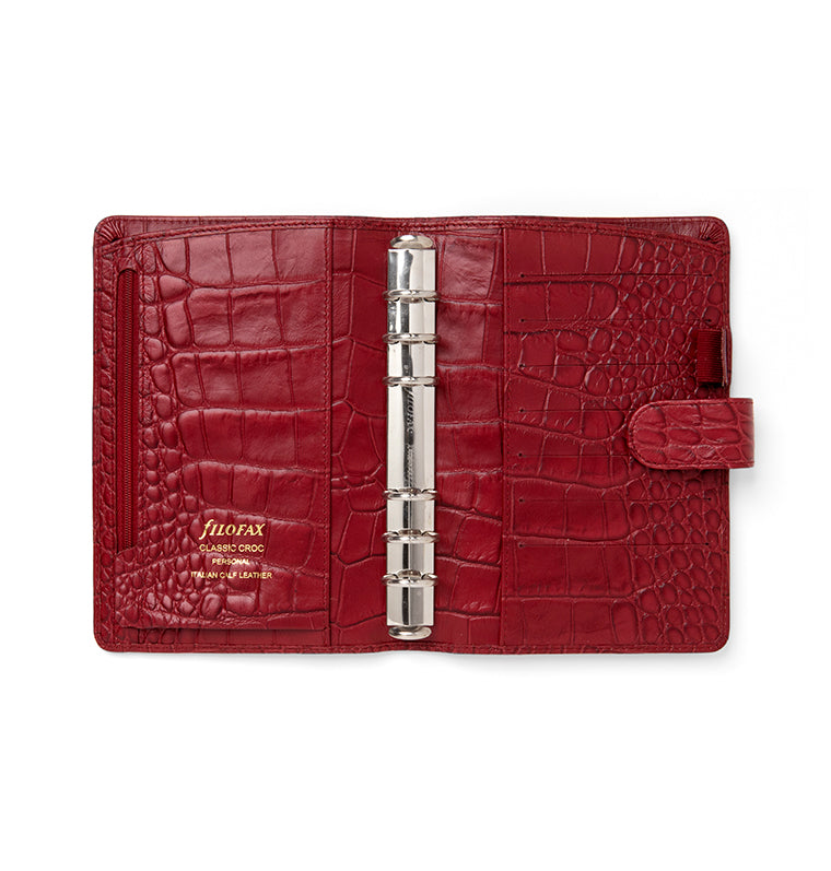 filofax-classic-croc-personal-organiser-kalbsleder-schwarz image 3