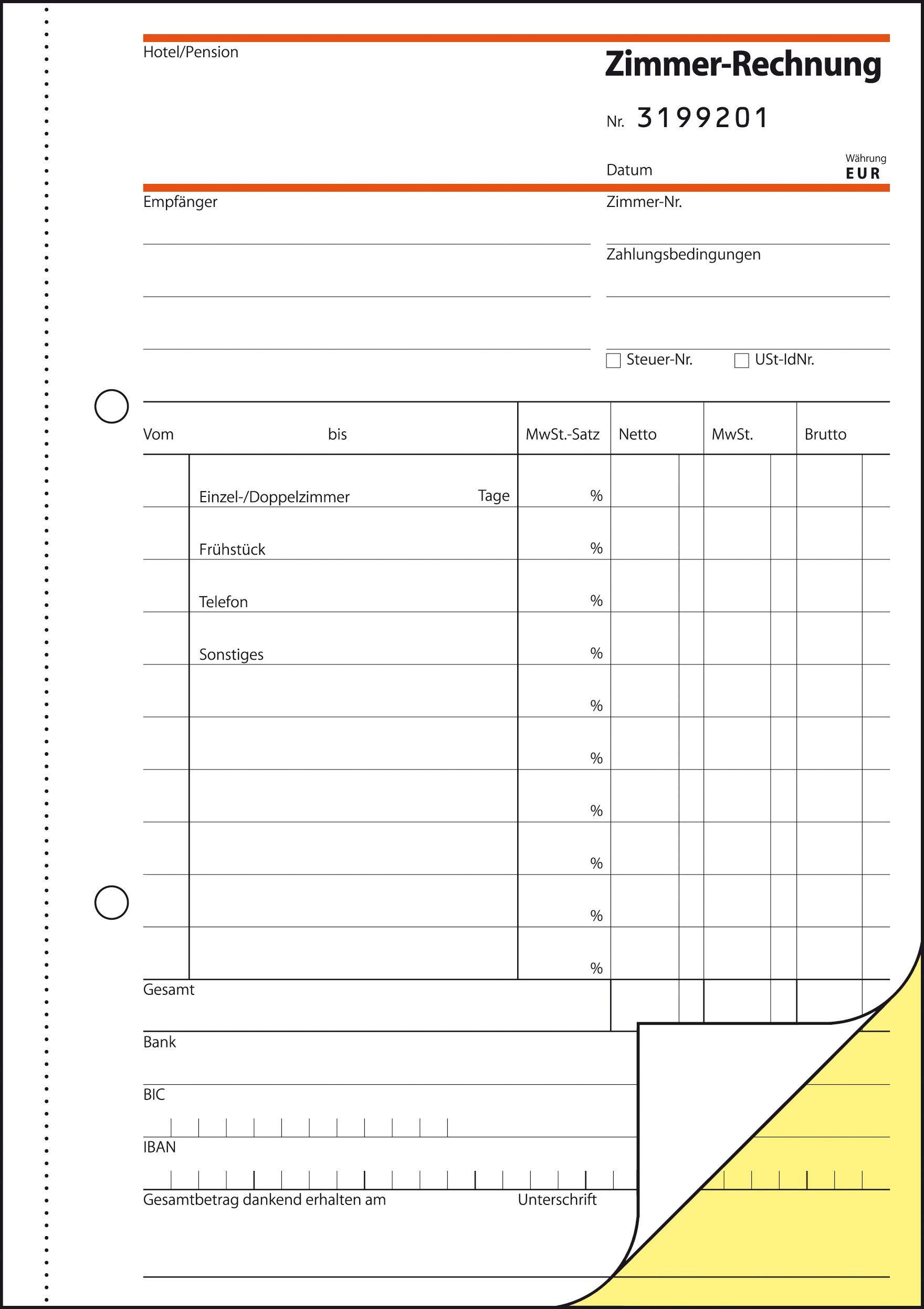 sigel-sd135-zimmerrechnung-a5-nummeriert-selbstdurchschreibend-2x50 image 2
