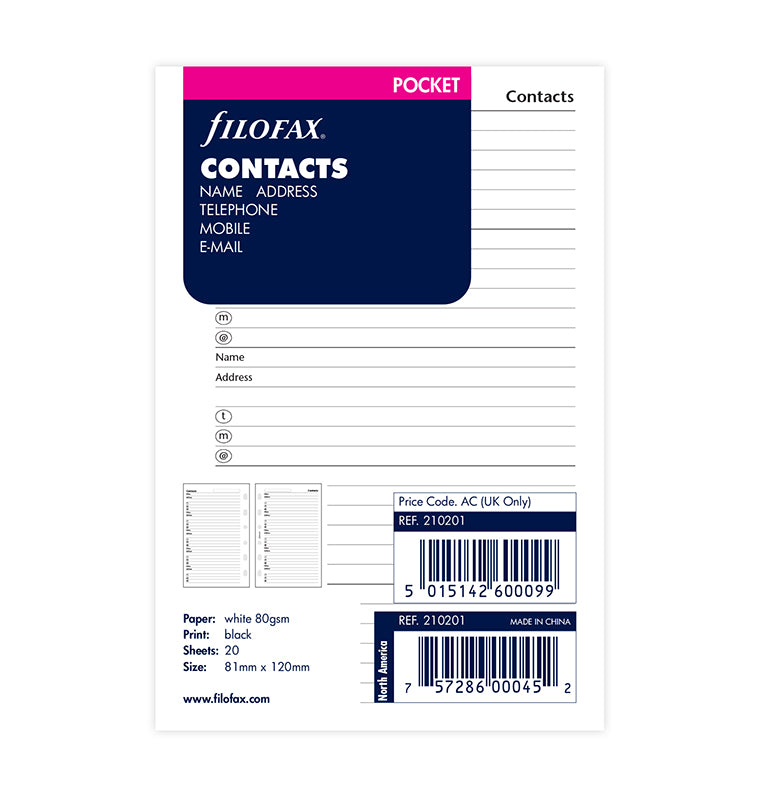 filofax-kontakte-englisch-wei-pocket-20-blatt image 1