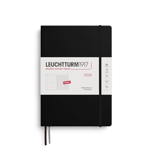 leuchtturm1917-wochenkalender-notizbuch-composition-b5-2026-schwarz-englisch image 2