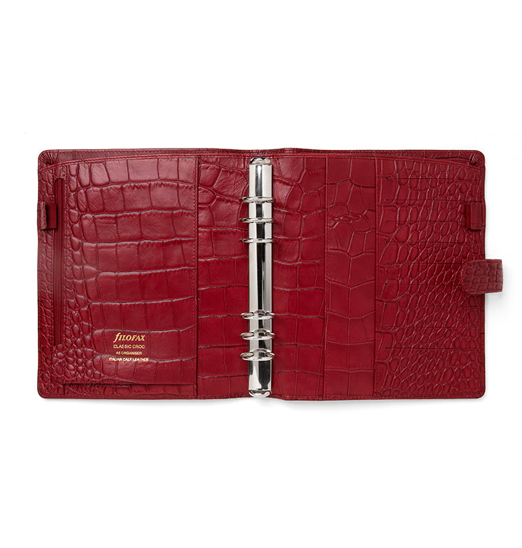 filofax-classic-croc-a5-organiser-kalbleder-schwarz image 7