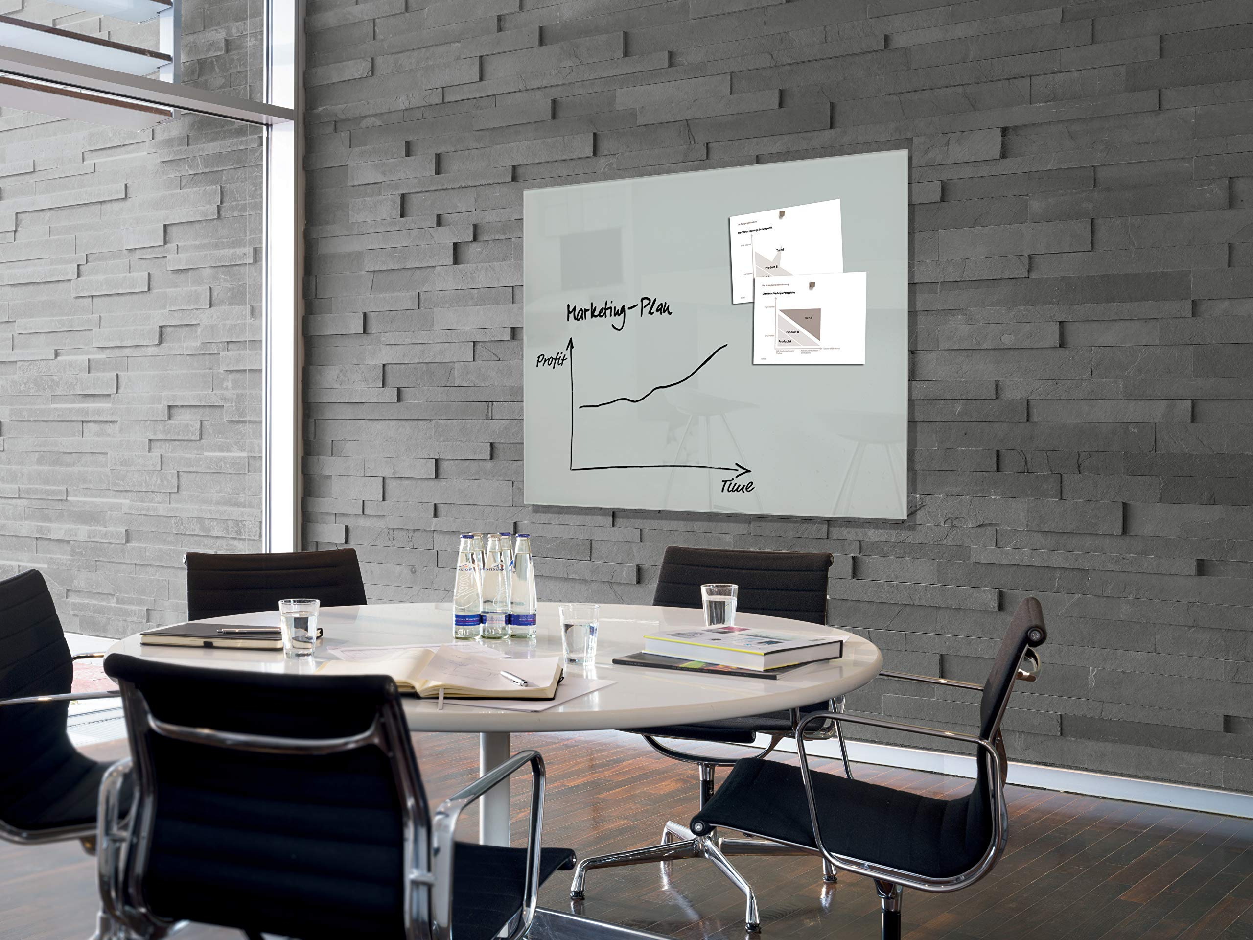 sigel-premium-glas-whiteboard-artverum-120x90-cm-grau-hochgl-nzend image 2