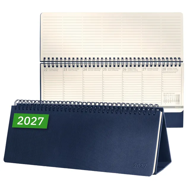 sigel-conceptum-tischkalender-2027-quer-hardcover-dunkelblau image 1
