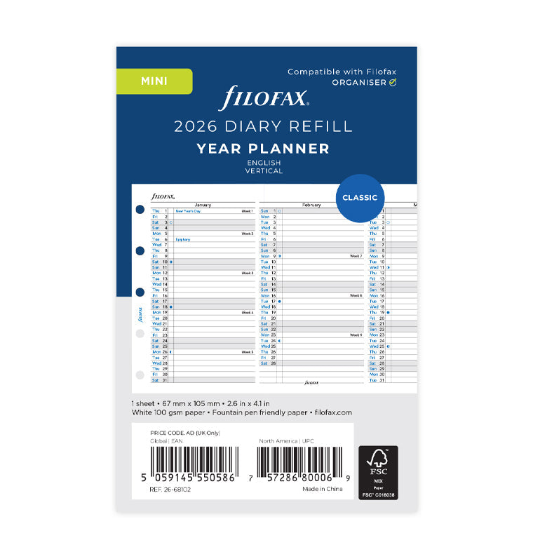 filofax-jahresplaner-leporello-englisch-mini-2026 image 1