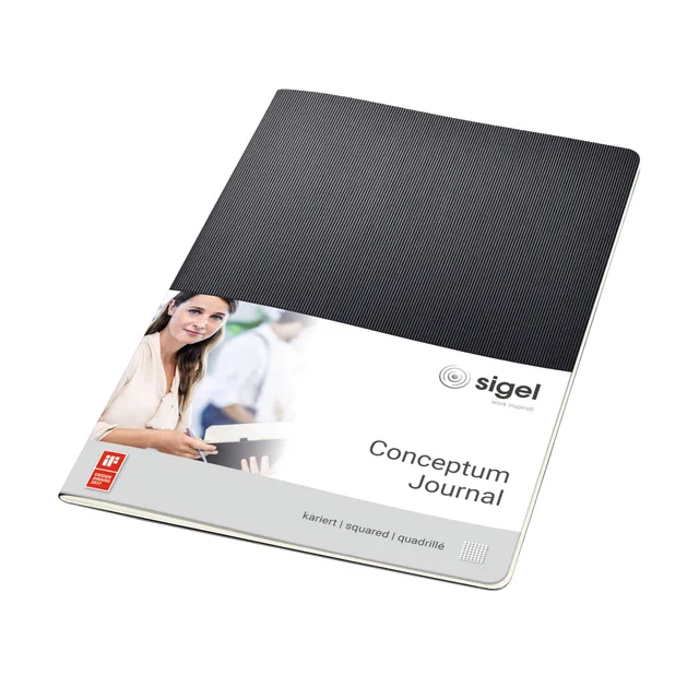 sigel-conceptum-notizheft-a4-kariert-schwarz-64-seiten image 1