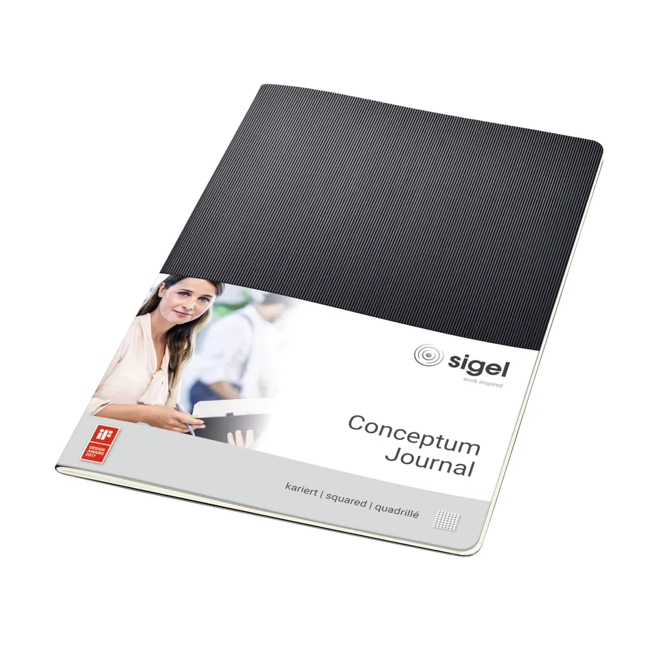 sigel-conceptum-notizheft-a4-kariert-schwarz-64-seiten image 1