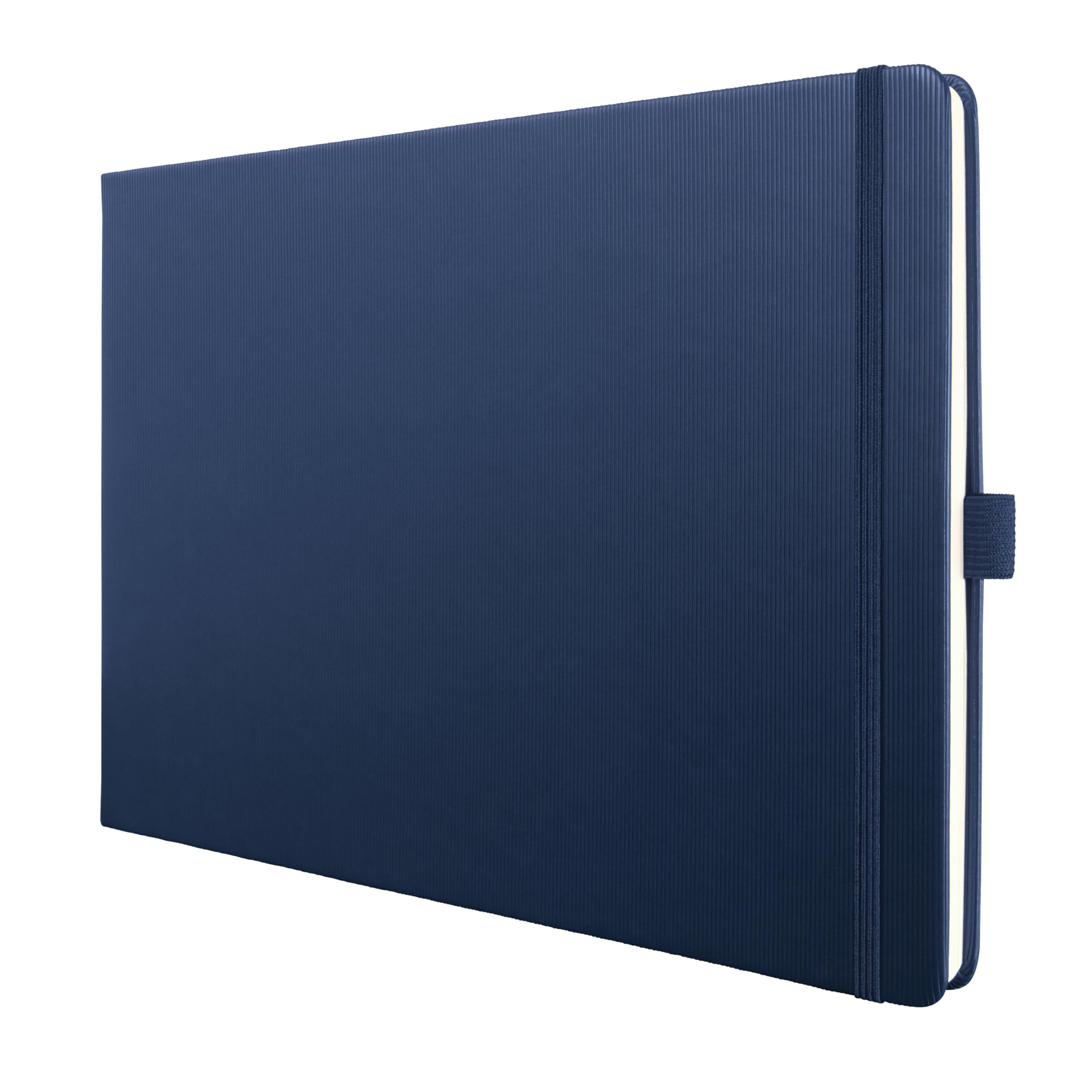 sigel-conceptum-premium-notizbuch-a4-quer-blanko-dunkelblau-hardcover-132-seiten image 1