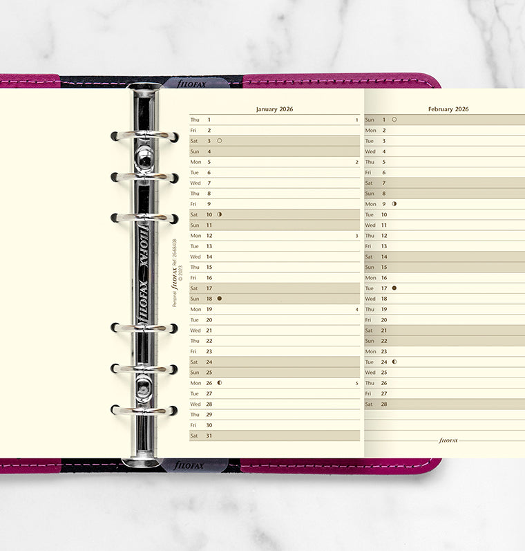 filofax-jahresplaner-2026-personal-englisch-cotton-cream-leporello image 2