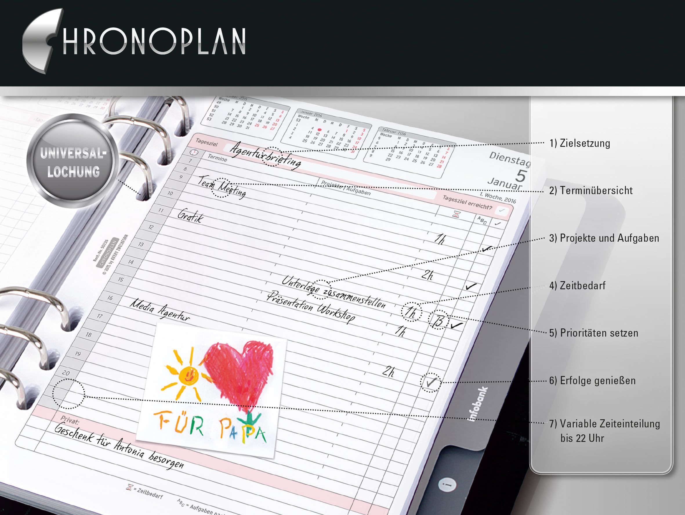chronoplan-50285-kalendereinlage-2025-monatsplan-a5-wei image 2