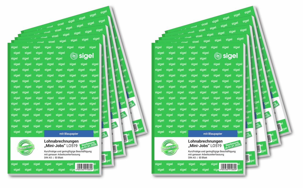 sigel-lohnabrechnung-mini-jobs-a5-block-50-blatt image 8