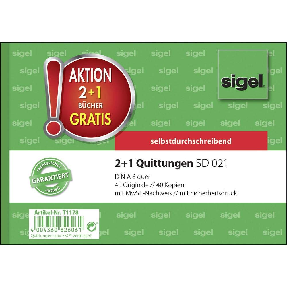 sigel-quittungsblock-a6-quer-2x40-blatt-selbstdurchschreibend-3er-pack image 2