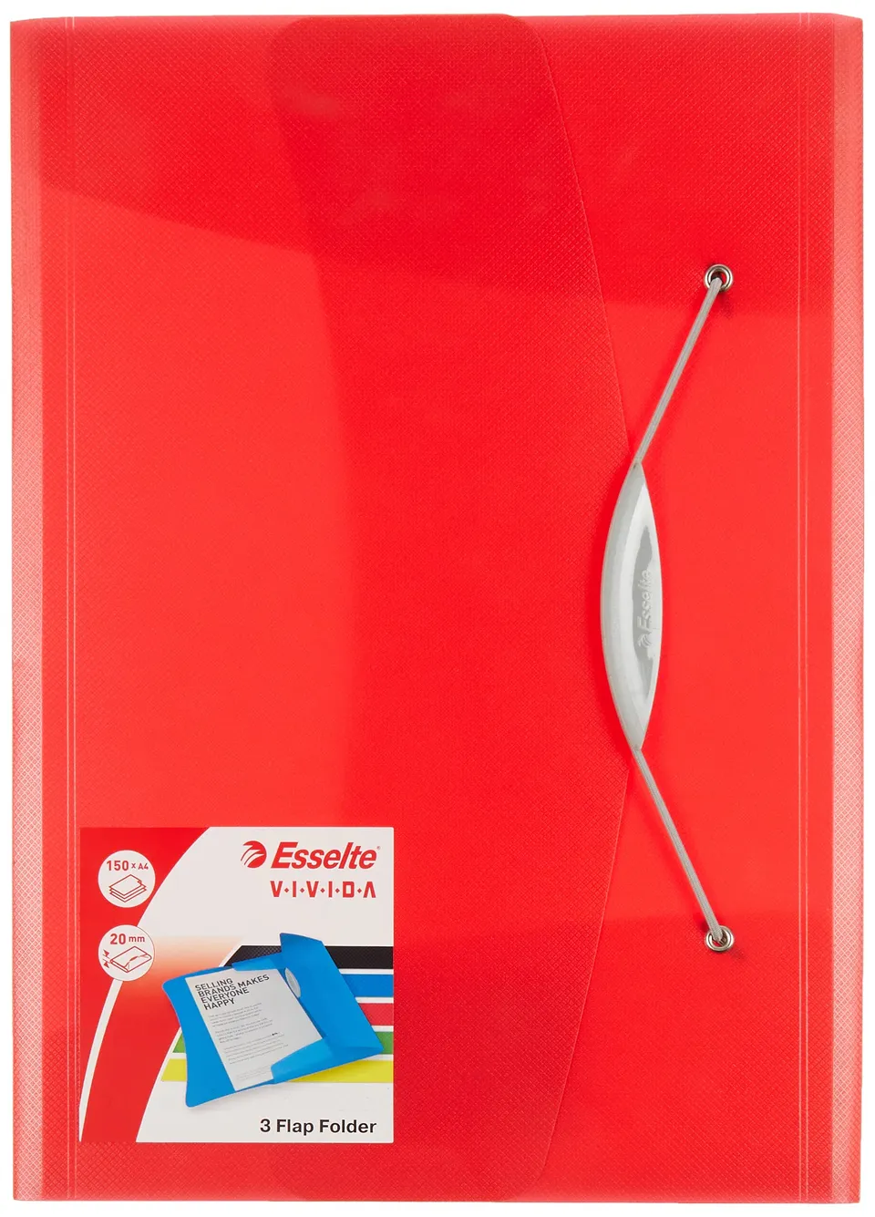 esselte-624042-vivida-dokumentenmappe-a4-pp-rot-mit-gummizug image 1