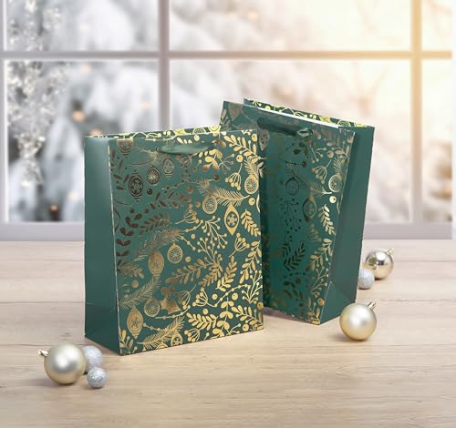 sigel-jolie-premium-geschenkt-ten-goldene-ornamente-gr-n-gro-33x26-cm-5er-set image 6