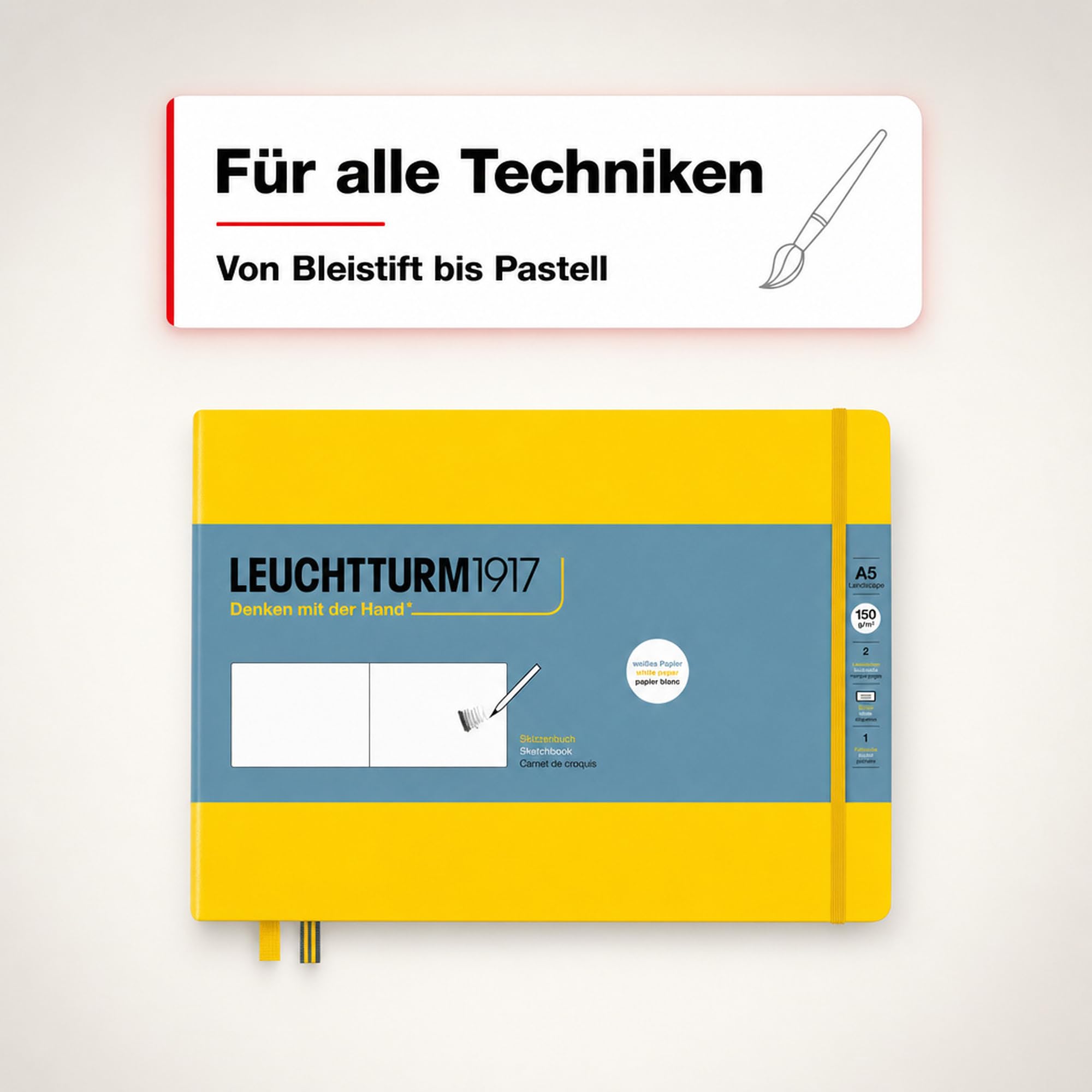 leuchtturm1917-skizzenbuch-landscape-a5-zitrone image 4