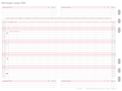 chronoplan-50285-kalendereinlage-2025-monatsplan-a5-wei image 8