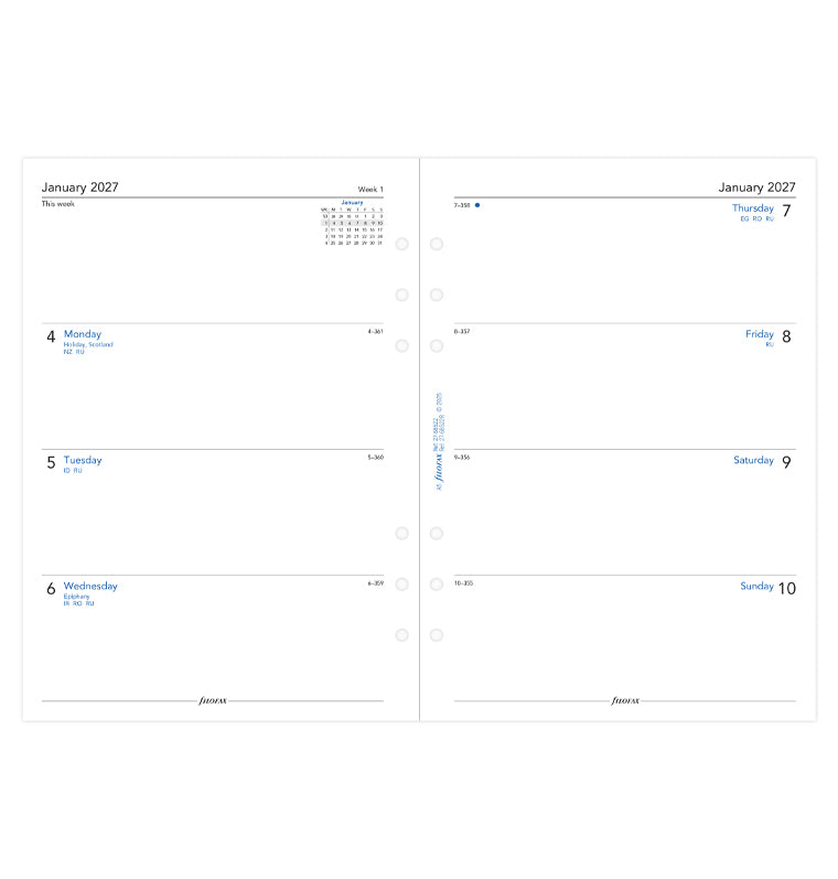 filofax-wochenkalender-1-woche-2-seiten-englisch-a5-2027 image 4