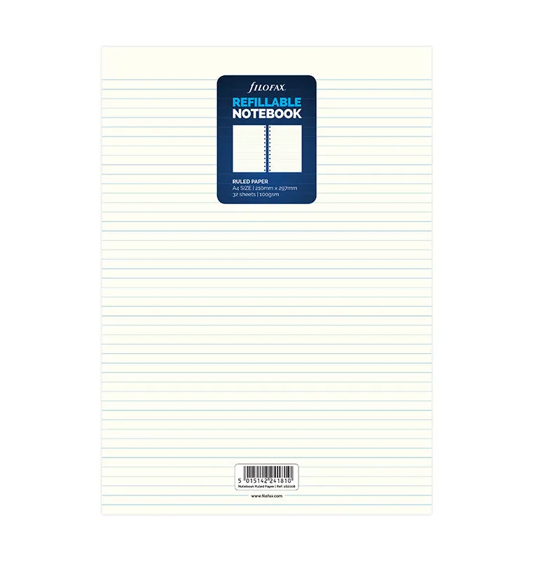 filofax-notebook-nachf-llung-a4-liniert-einlage-f-r-nachf-llbare-notizb-cher image 1