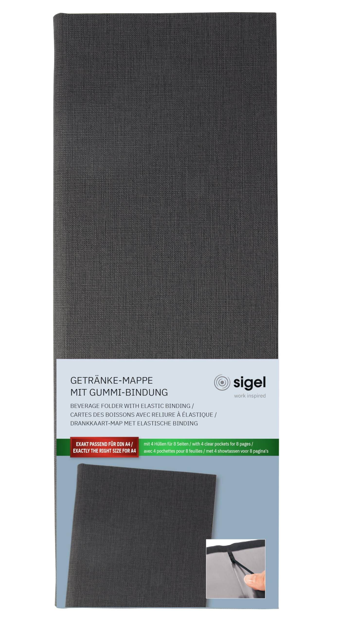 sigel-getr-nkemappe-barformat-1-2-a4-anthrazit-mit-gummi-bindung image 1