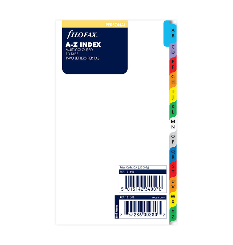 filofax-a-z-register-bunt-personal-organizer-einlage image 5