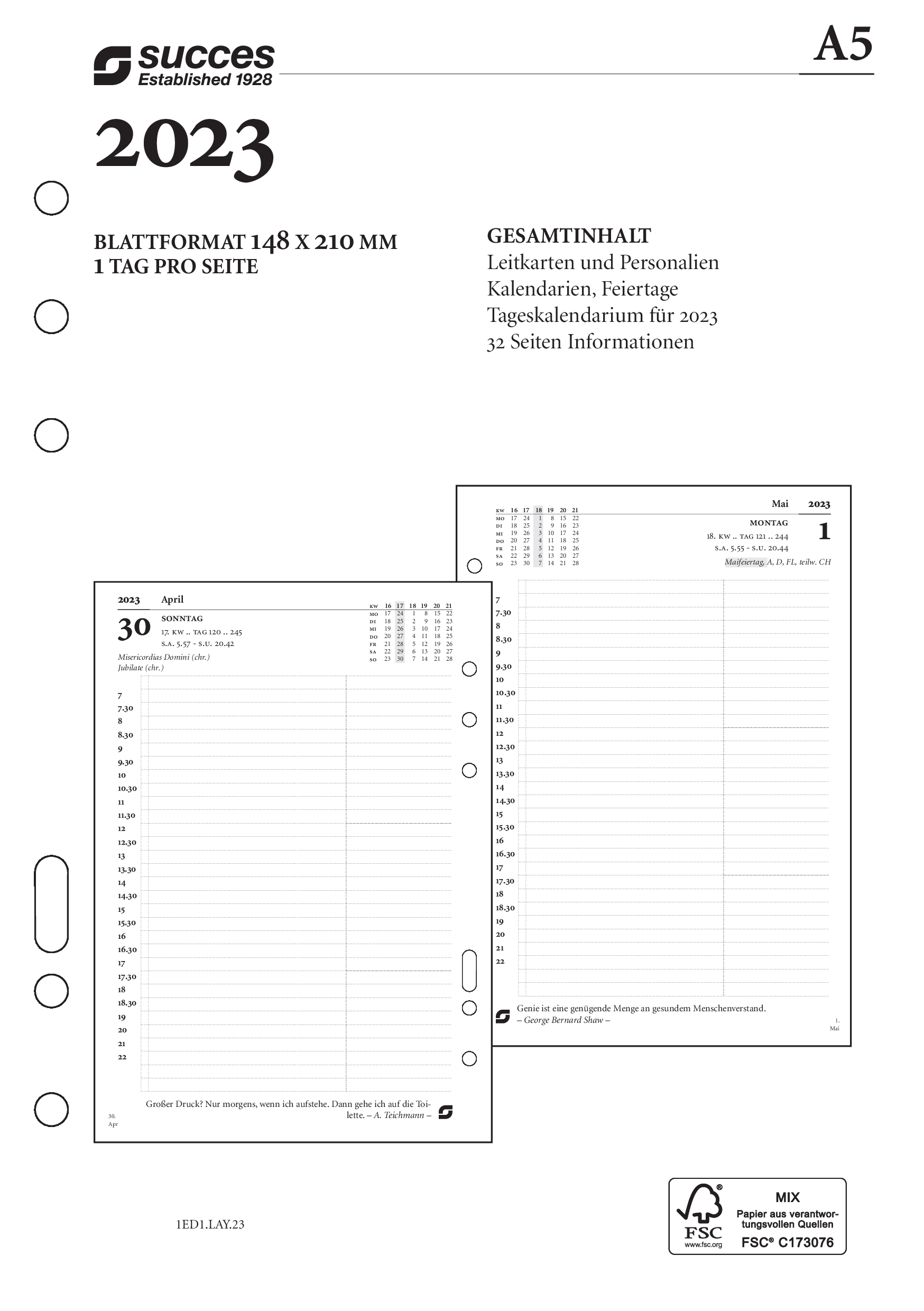 time-system-succes-jahresbox-a5-1-tag-pro-seite-deutsch-wei-2026 image 2