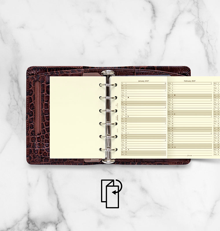 filofax-jahresplaner-englisch-pocket-2027-cotton-cream-leporello image 3