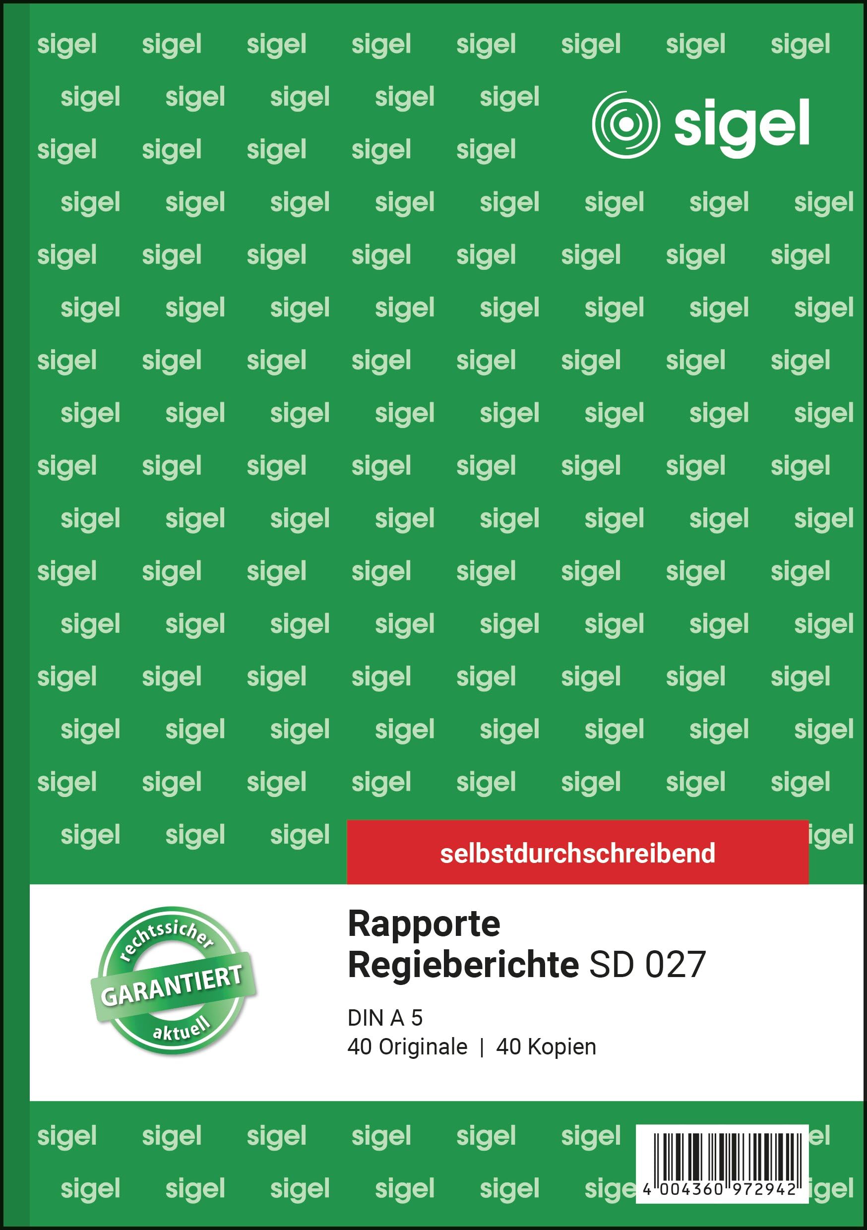 sigel-sd027-5-rapport-regiebericht-a5-selbstdurchschreibend-2x40-blatt-5er-pack image 8